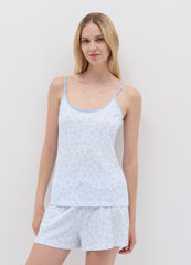Ovs Pyjama Top With Small Flowers Print