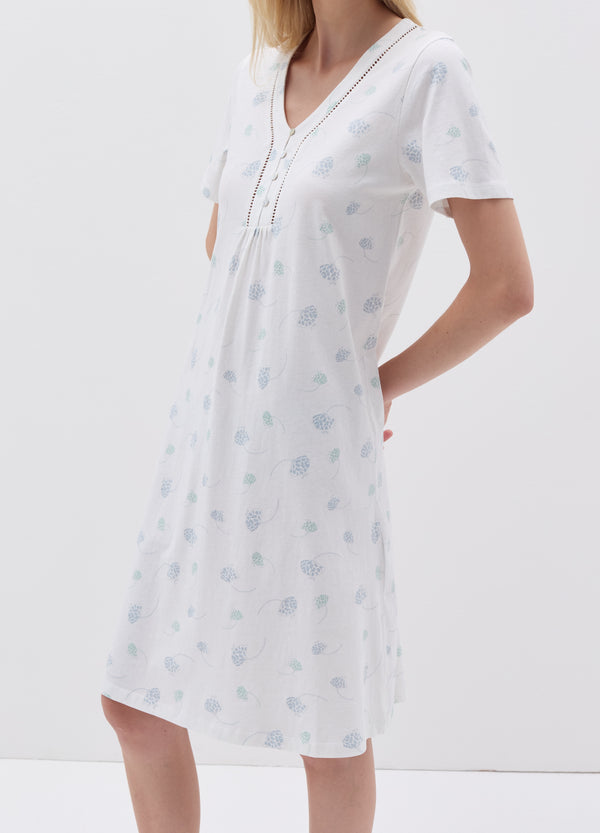 Ovs Nightdress With V Neck And Buttons