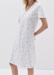 Nightdress With V Neck And Buttons