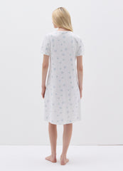 Nightdress With V Neck And Buttons