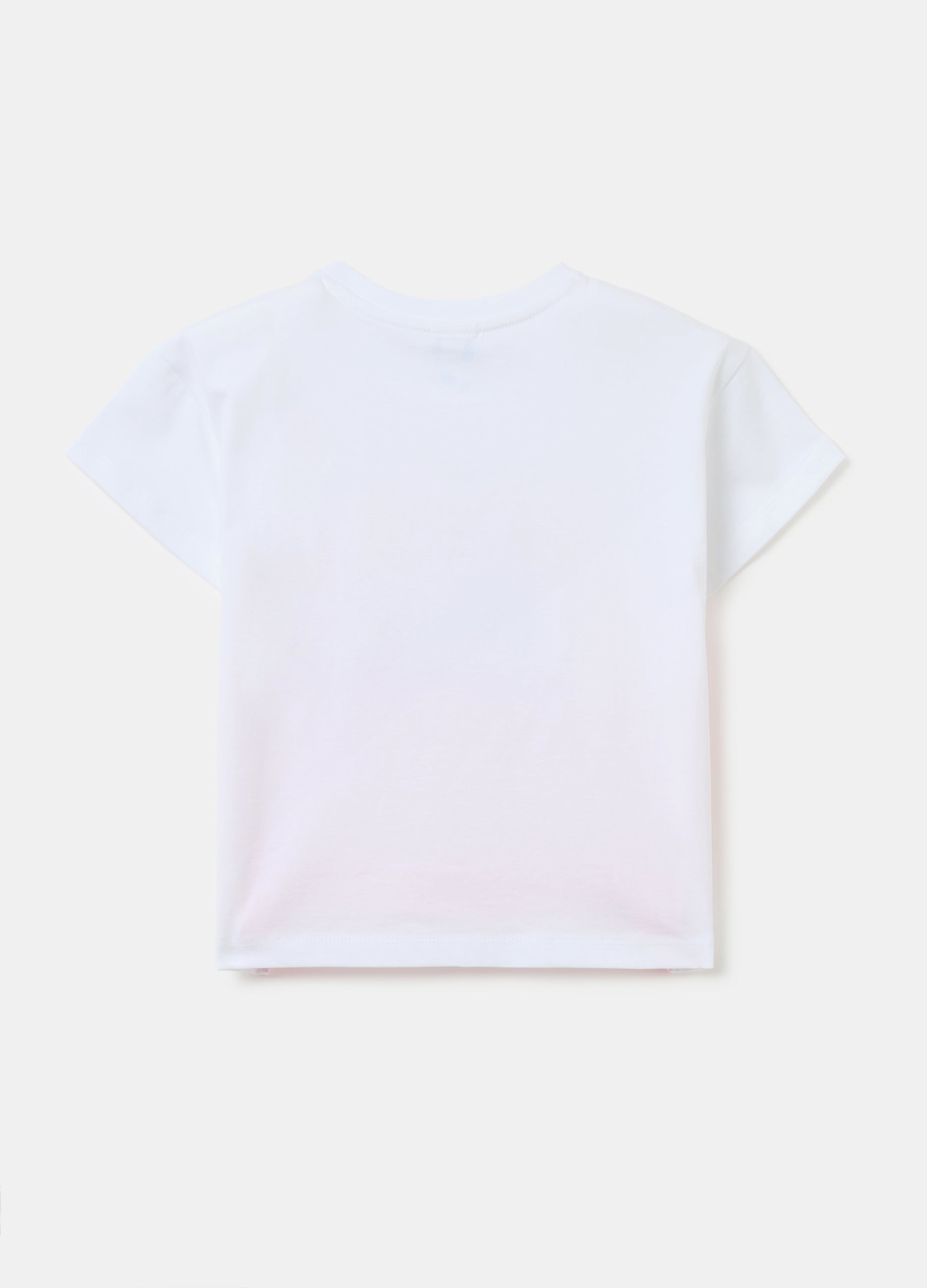 T-Shirt With Diamantés And Daisy Duck Print