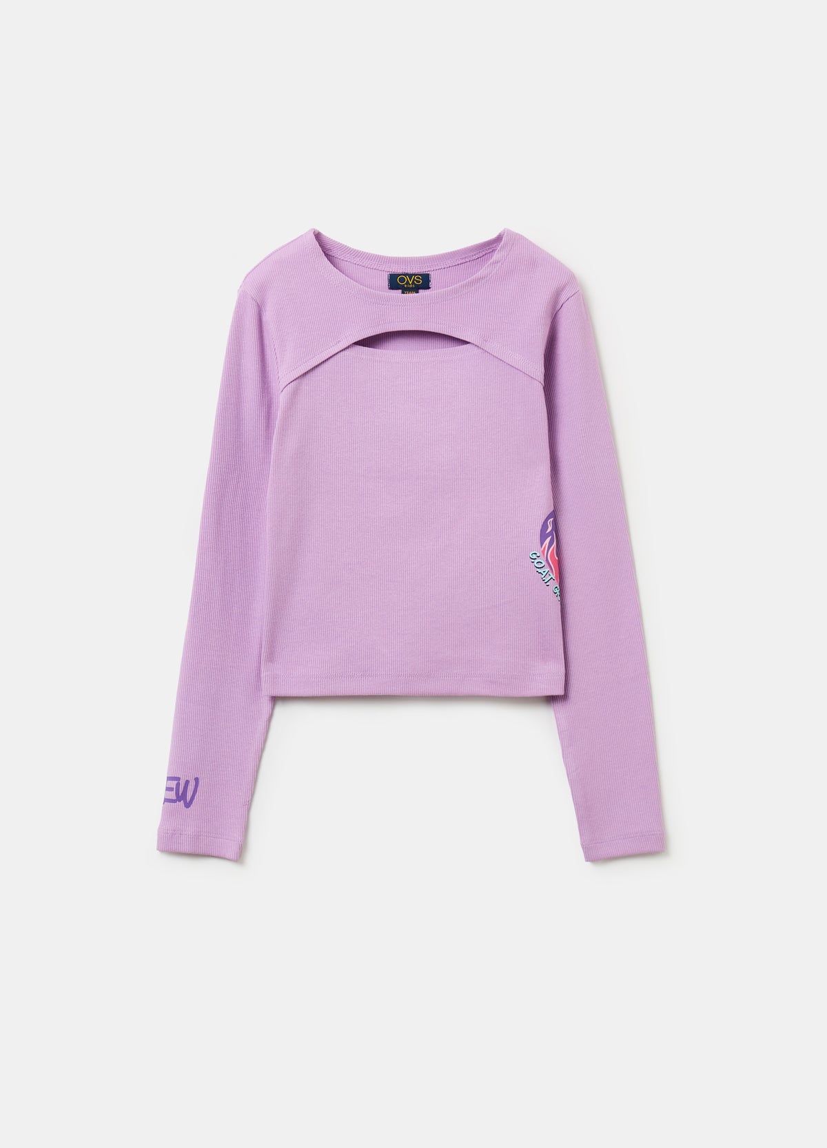 Long-Sleeved T-Shirt With Cut-Out Detail