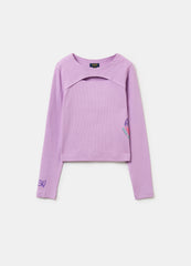 Long-Sleeved T-Shirt With Cut-Out Detail