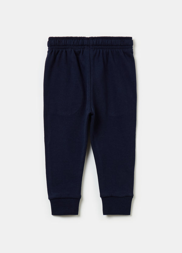 Ovs Fleece Joggers With Drawstring And Print