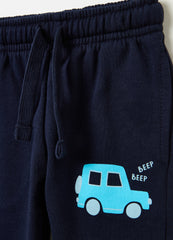 Fleece Joggers With Drawstring And Print