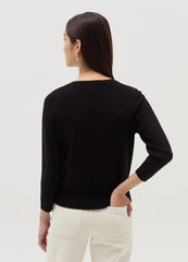 Cardigan With Three-Quarter Sleeves