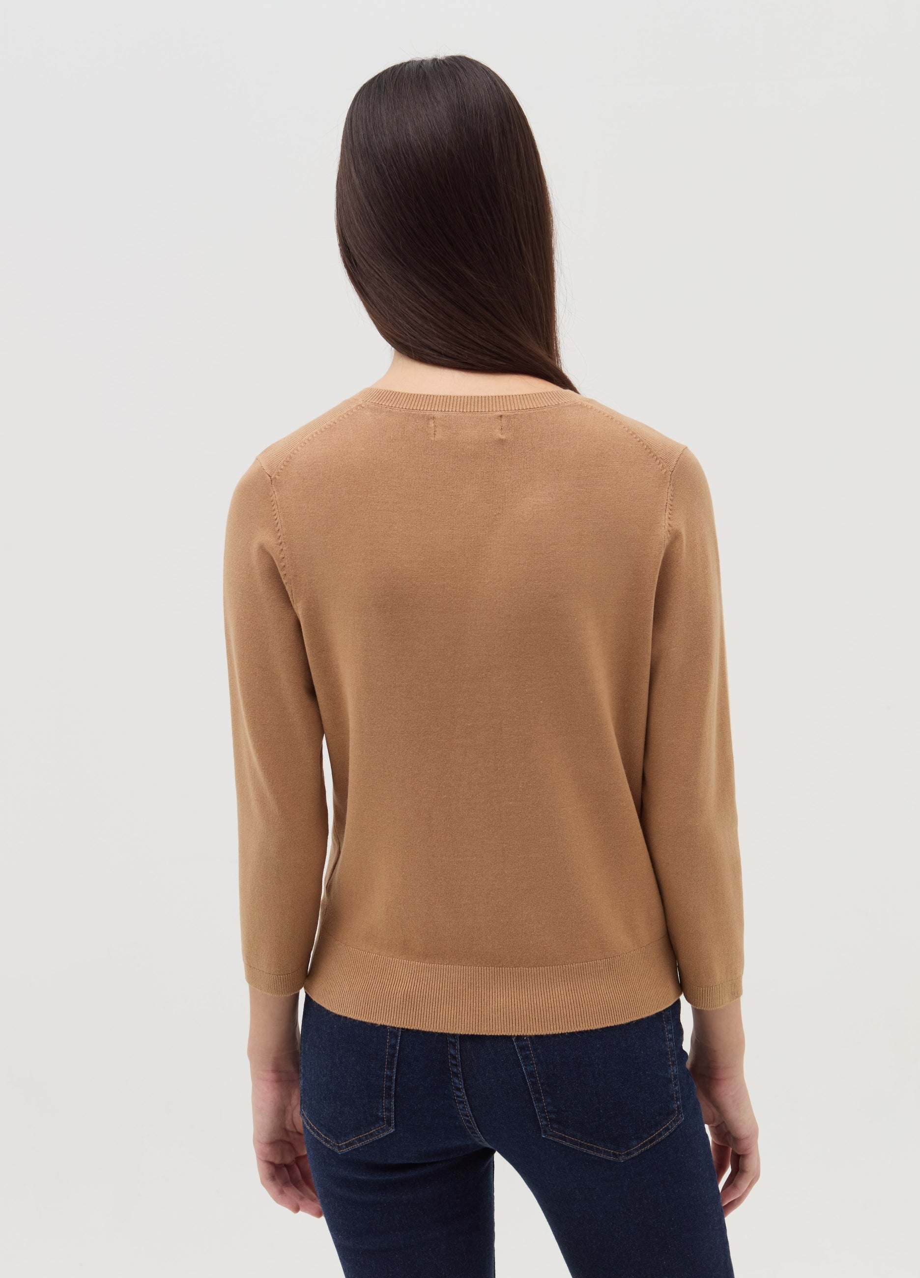 Cardigan With Three-Quarter Sleeves