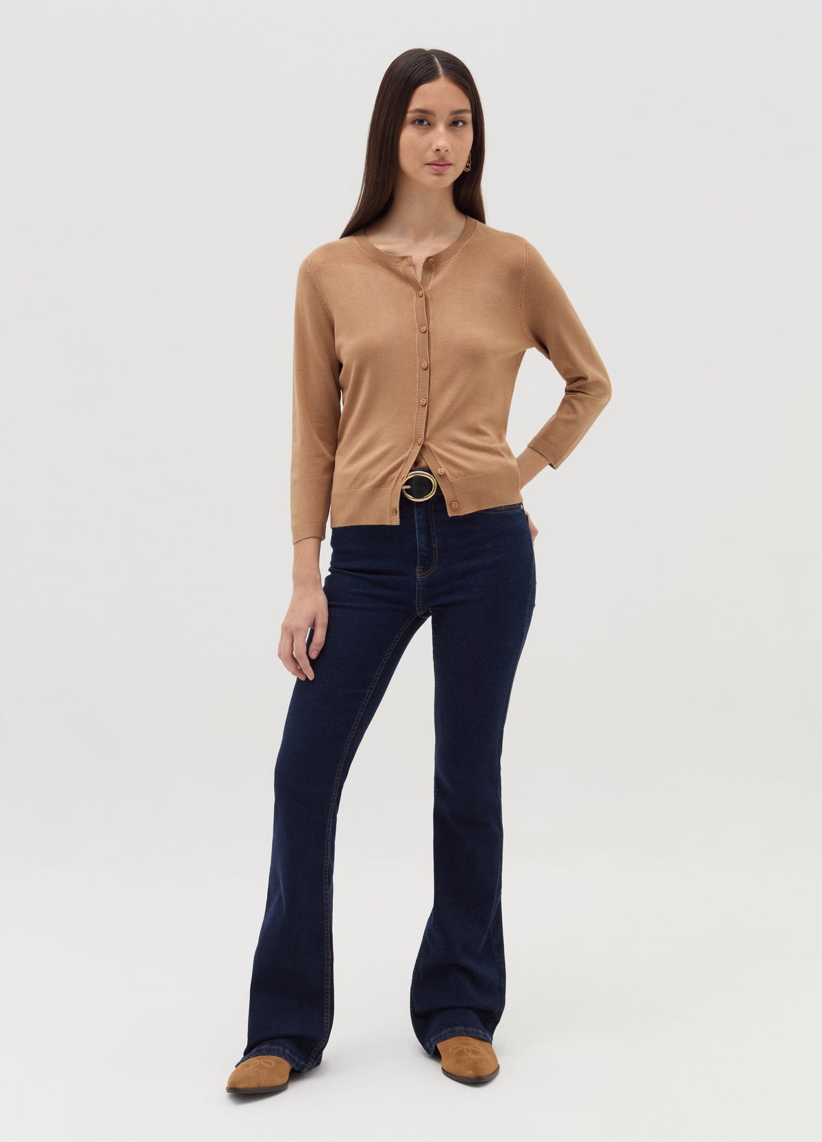 Cardigan With Three-Quarter Sleeves