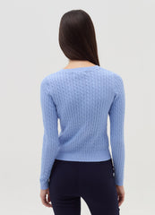 Cardigan With Cable-Knit Design