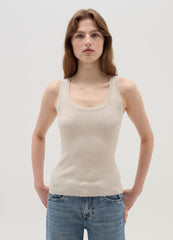 Ovs Ribbed Tank Top With Lurex