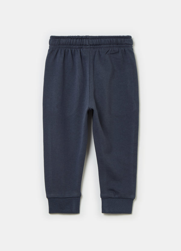 Ovs Fleece Joggers With Drawstring And Print
