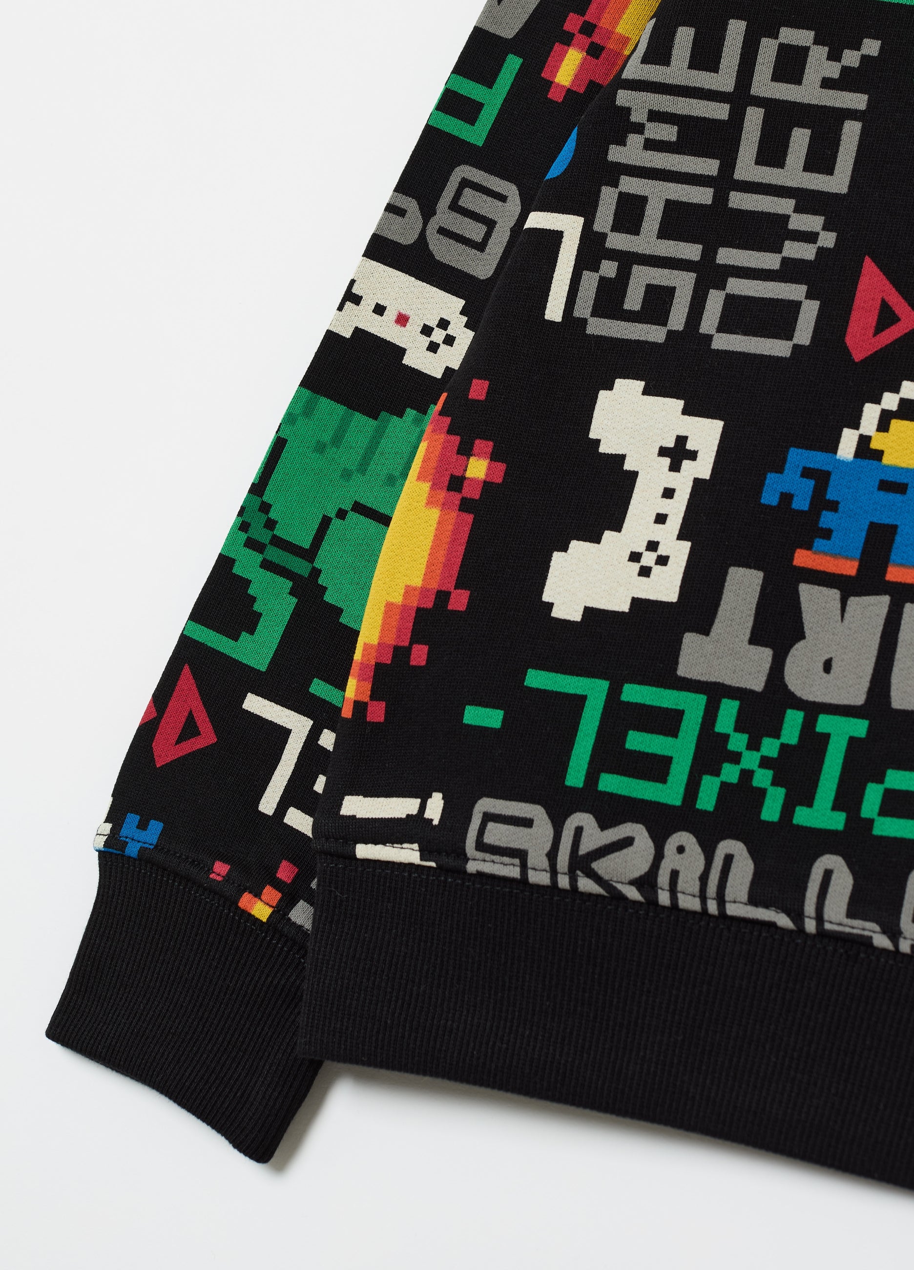 Ovs Sweatshirt With Gaming Dinosaur Print