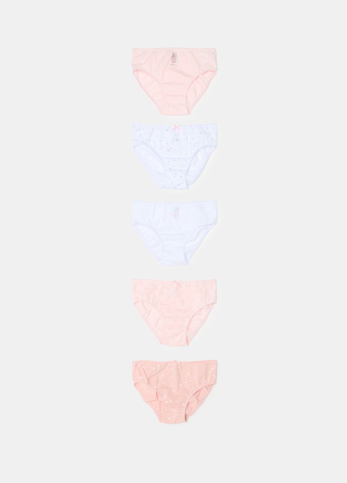 Five-Pack Briefs With Bow And Pattern