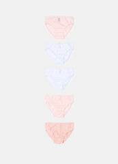 Five-Pack Briefs With Bow And Pattern