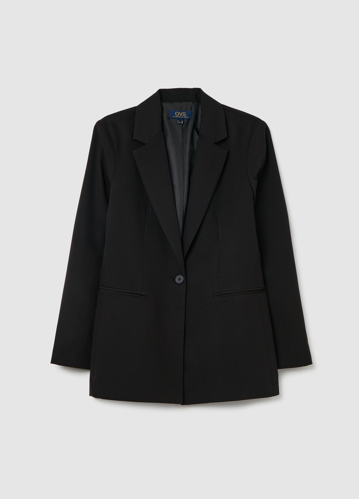 Single-Breasted Blazer With Button