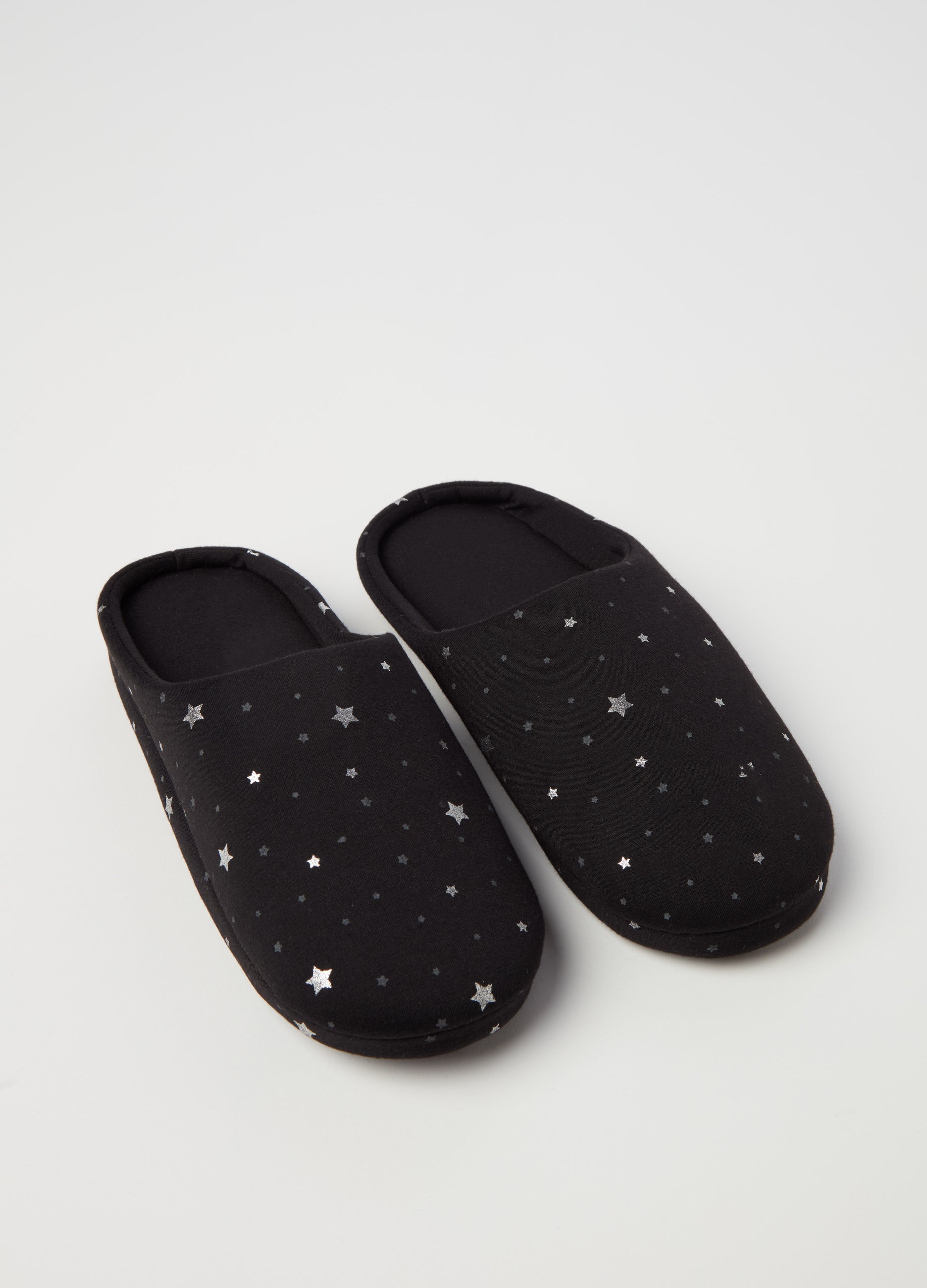 Ovs Slippers With Small Stars Print In Foil