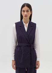 Ovs Double-Breasted Gilet With Belt