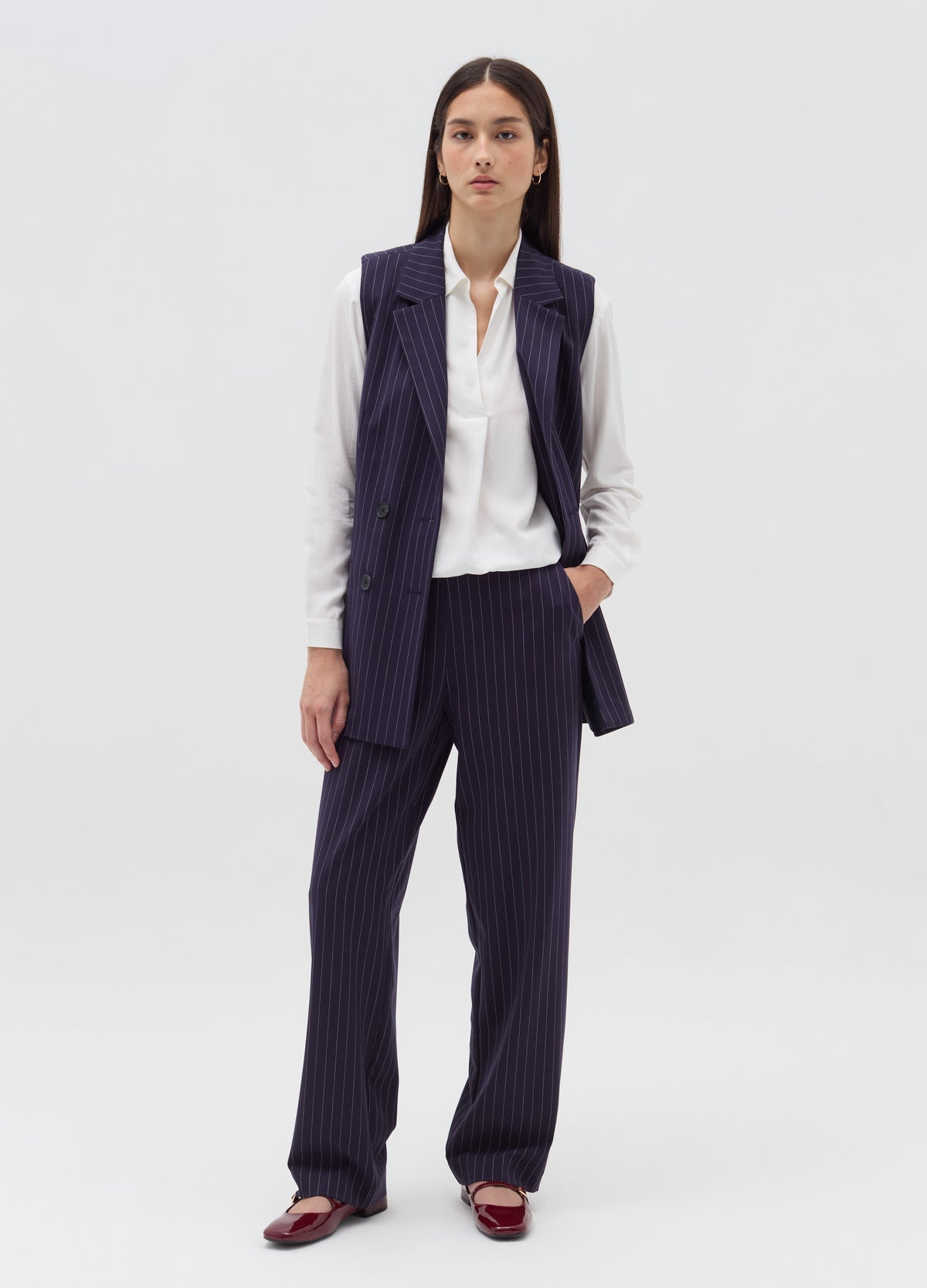 Ovs Double-Breasted Gilet With Belt