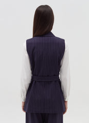 Ovs Double-Breasted Gilet With Belt