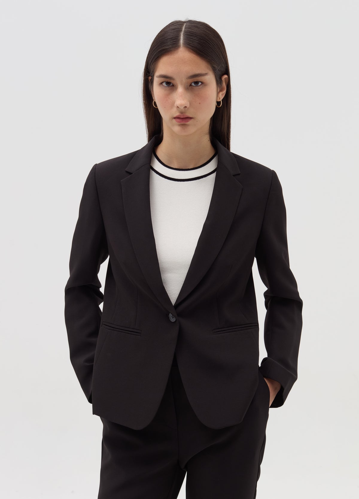 Ovs Solid Colour Single-Breasted Blazer