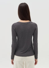 Patterned Long-Sleeved T-Shirt