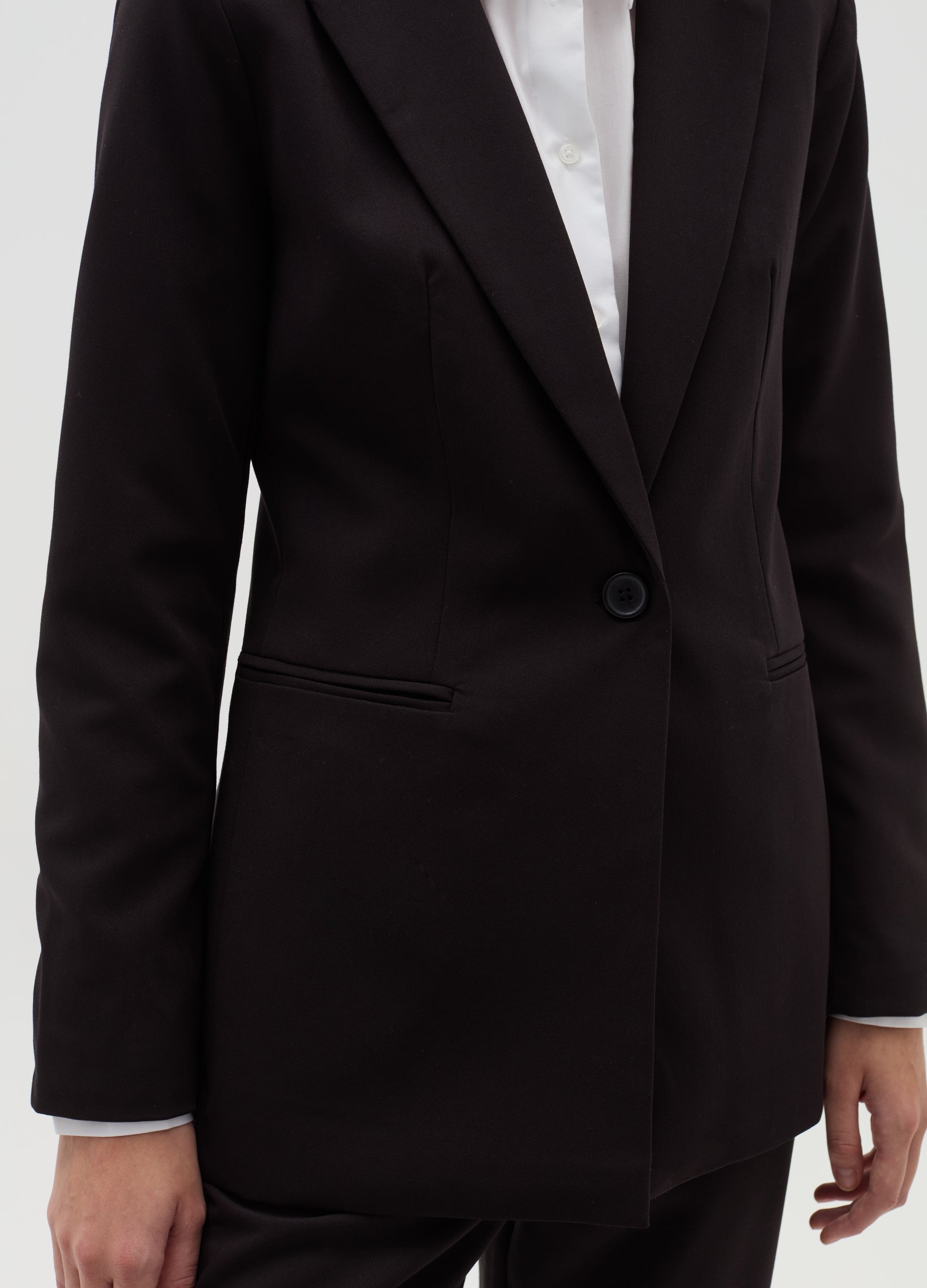 Single-Breasted Blazer With Button