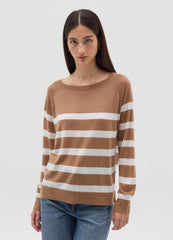 Ovs Striped Top With Raglan Sleeves