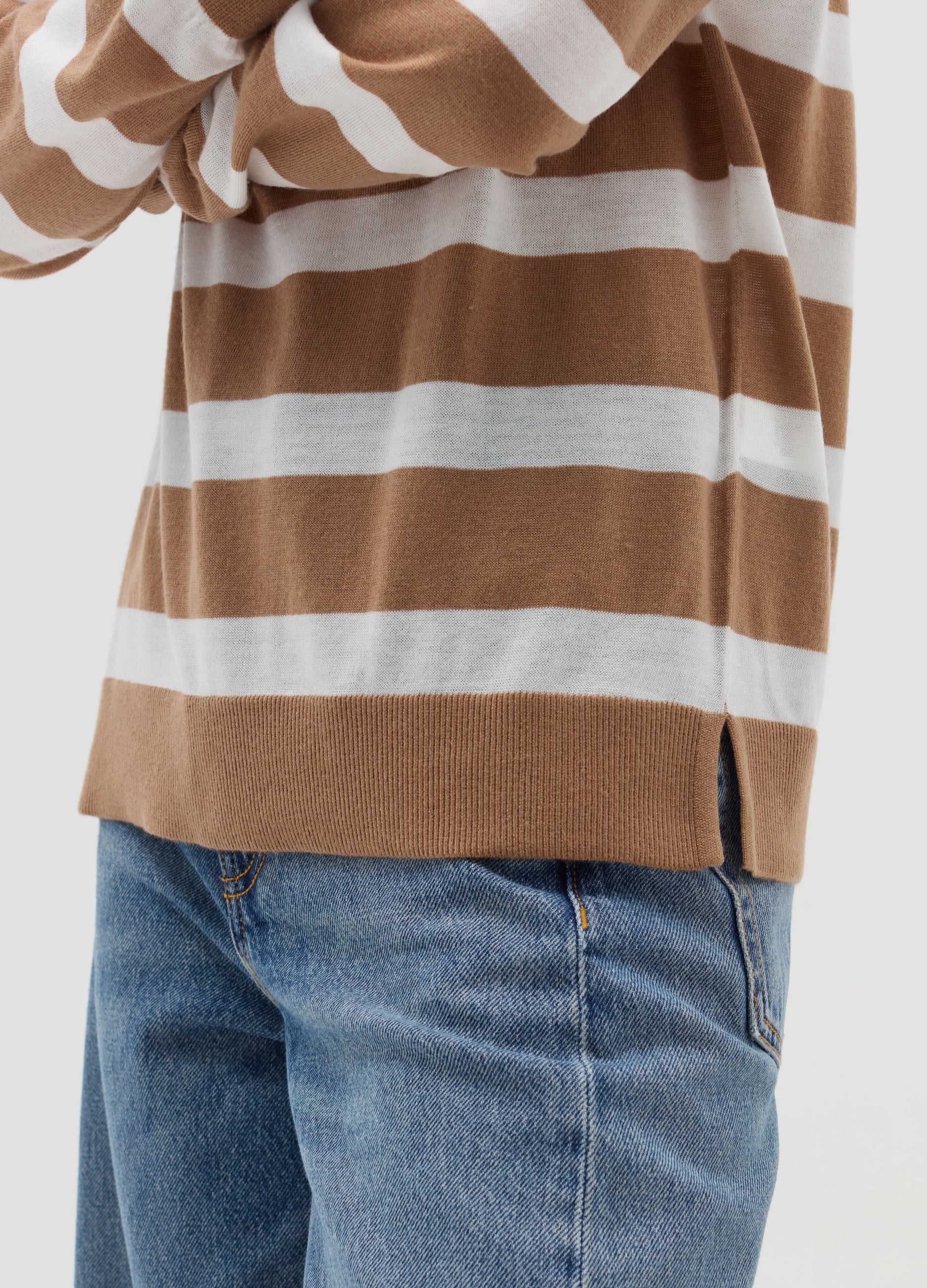 Ovs Striped Top With Raglan Sleeves
