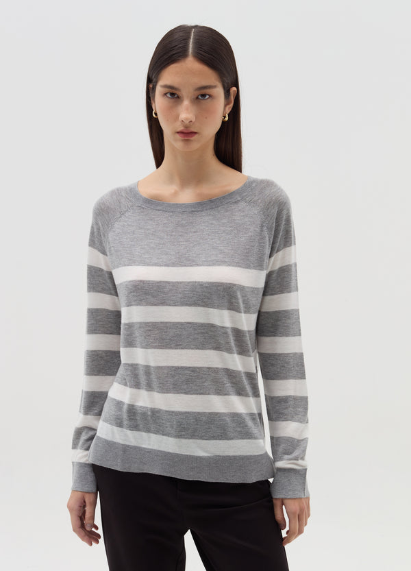 Ovs Striped Top With Raglan Sleeves