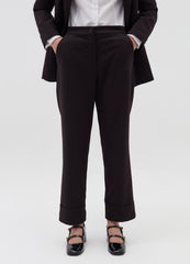 Straight-Fit Trousers With Turn Ups