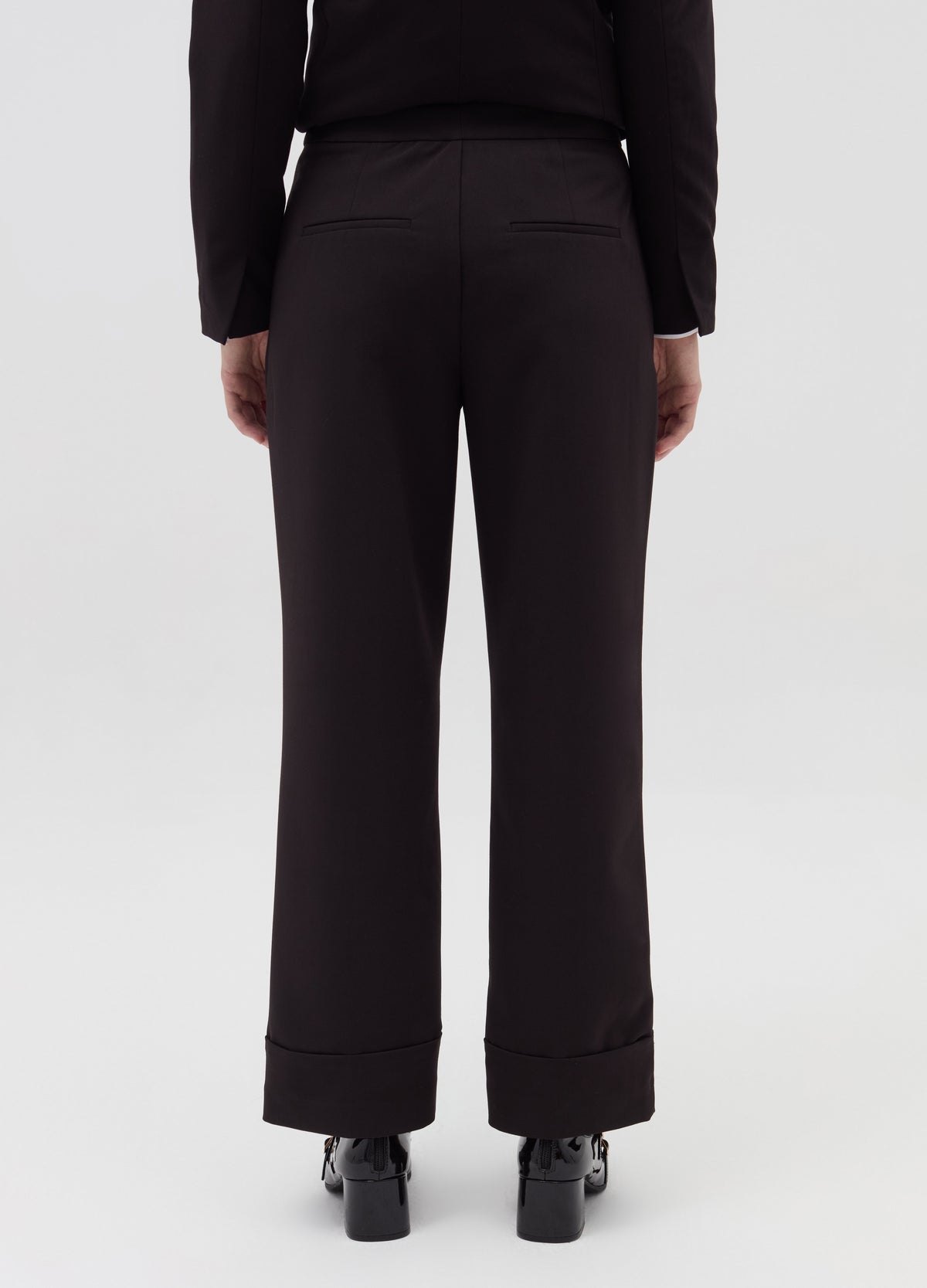 Straight-Fit Trousers With Turn Ups