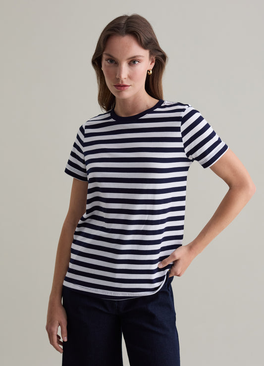 Striped T-Shirt In Supima Cotton