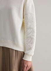 Sweatshirt With Floral Embroidery