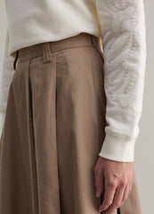 Full Midi Skirt With Fringing