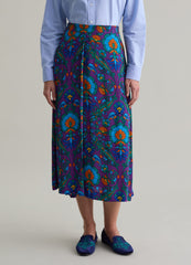 Midi Skirt In Viscose With Print