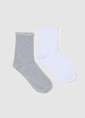 Ovs Two-Pair Pack Short Socks With Rolled Edging
