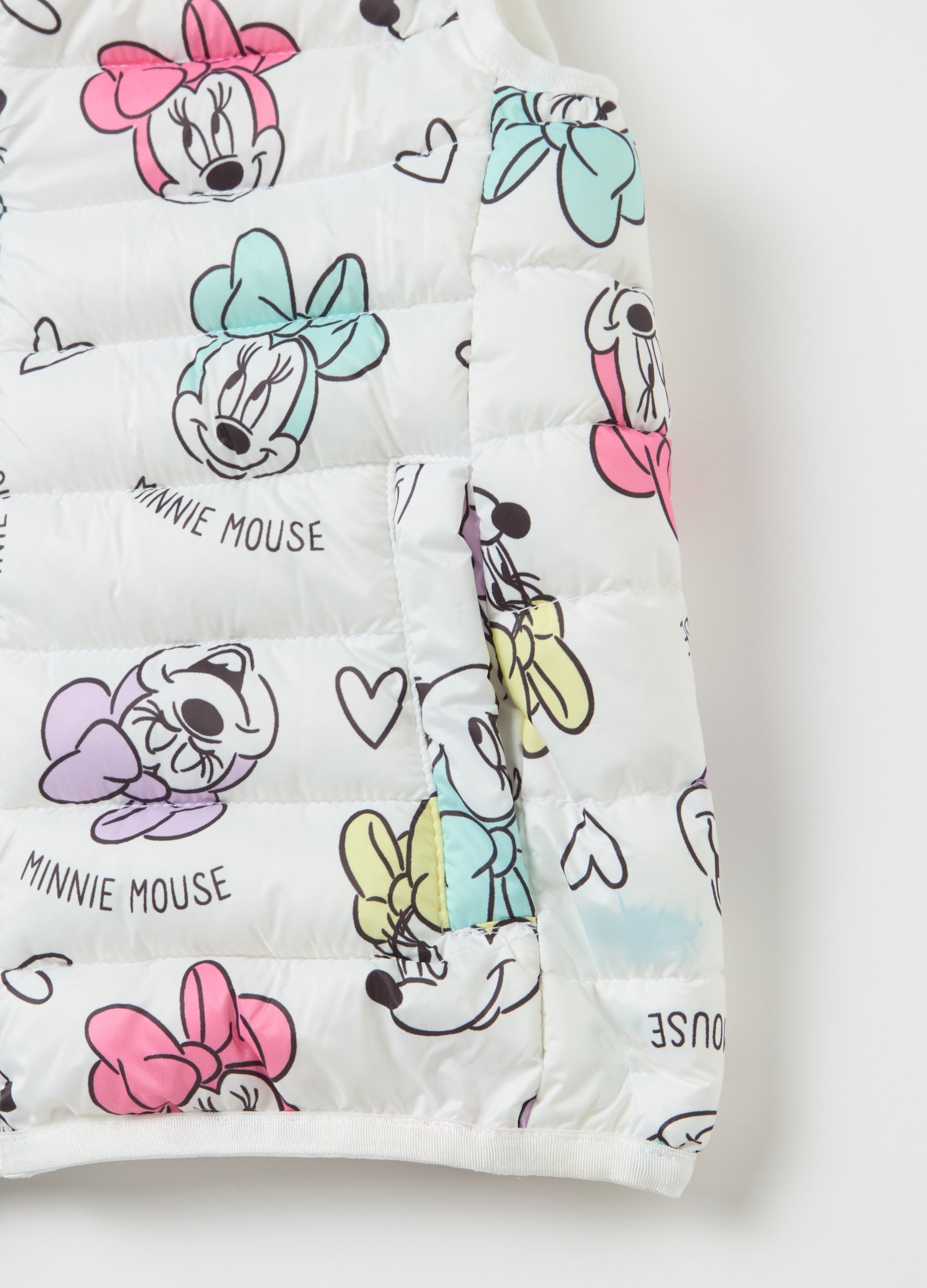 Ovs Padded Gilet With Minnie Mouse Print