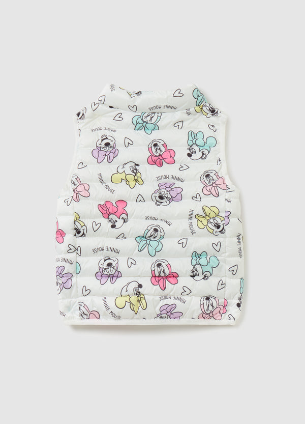 Ovs Padded Gilet With Minnie Mouse Print