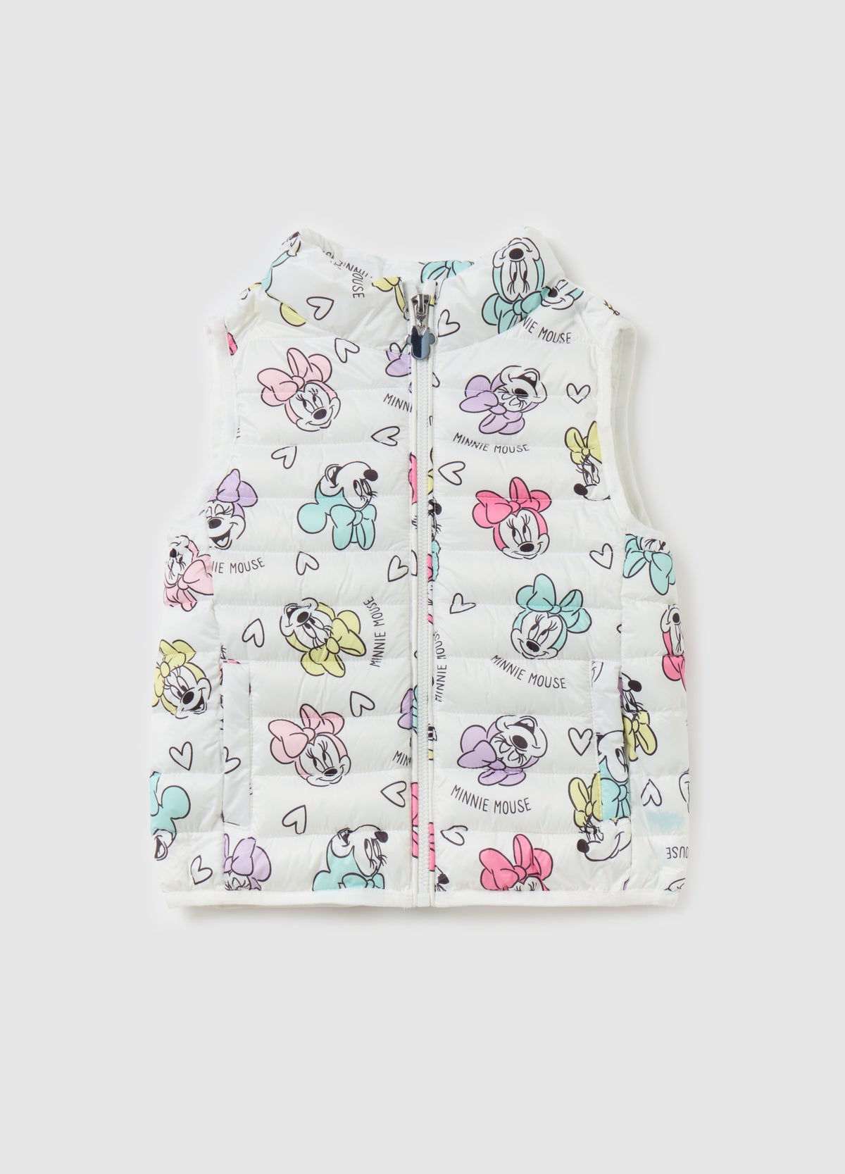 Ovs Padded Gilet With Minnie Mouse Print