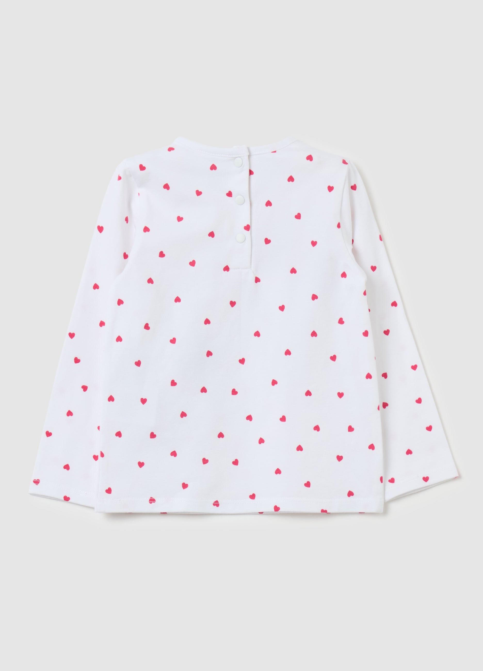 Long-Sleeved T-Shirt With Minnie And Mickey Mouse Print