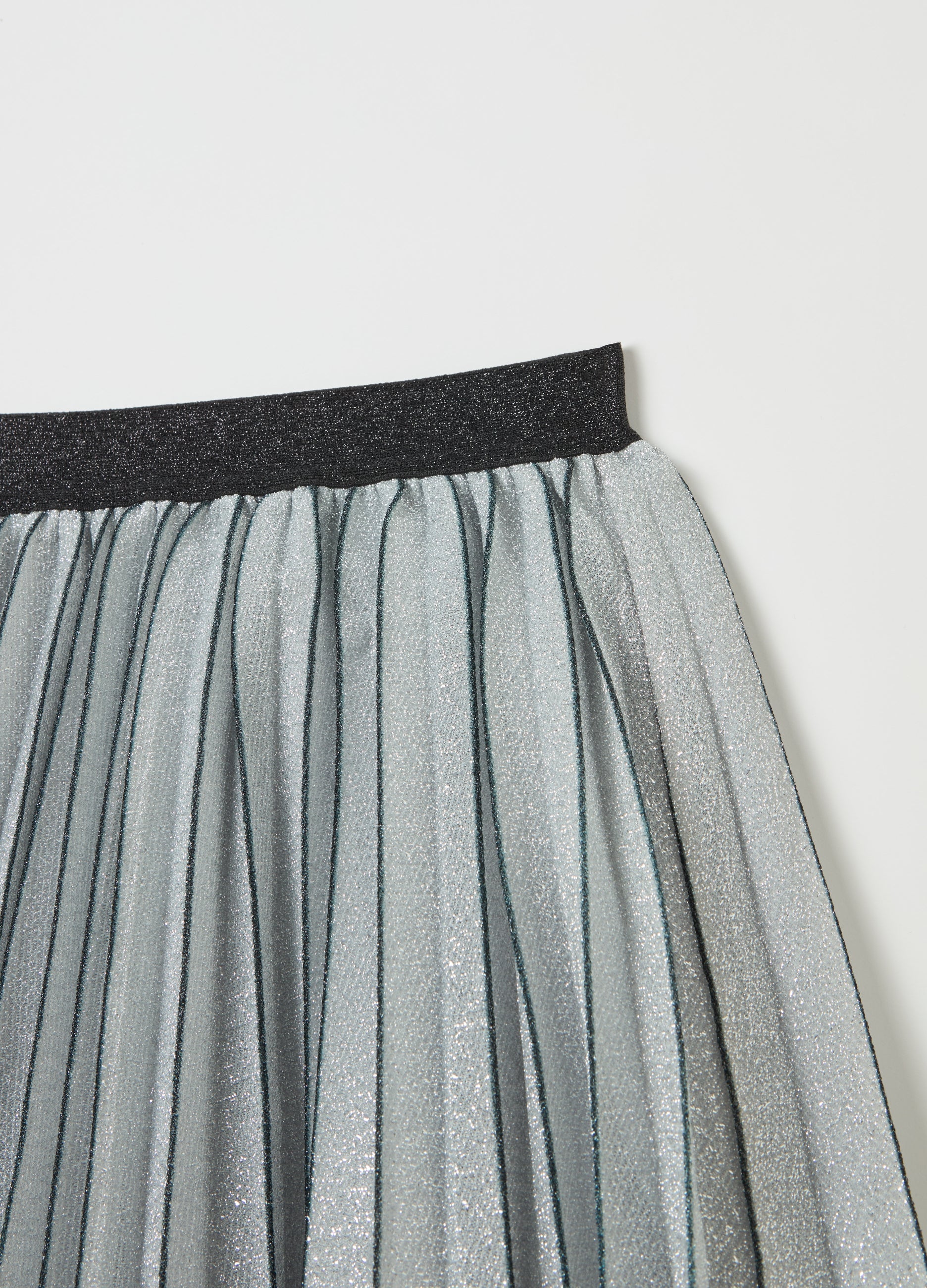 Ovs Short Pleated Skirt In Lurex