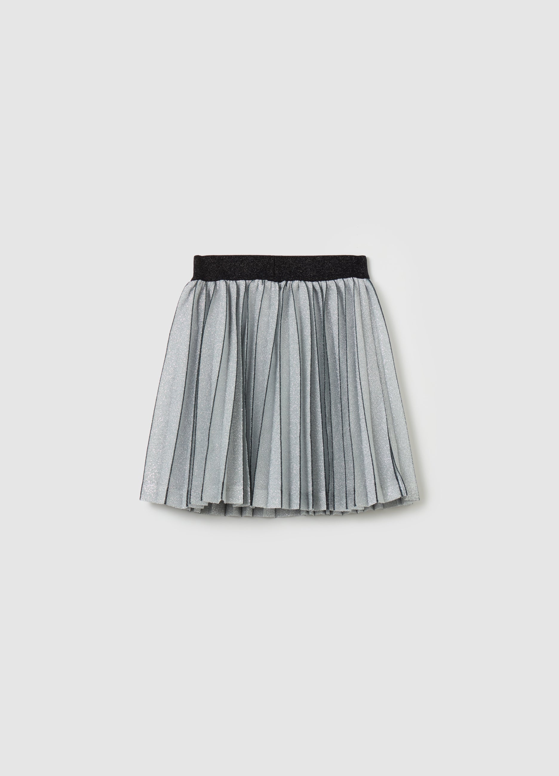 Ovs Short Pleated Skirt In Lurex