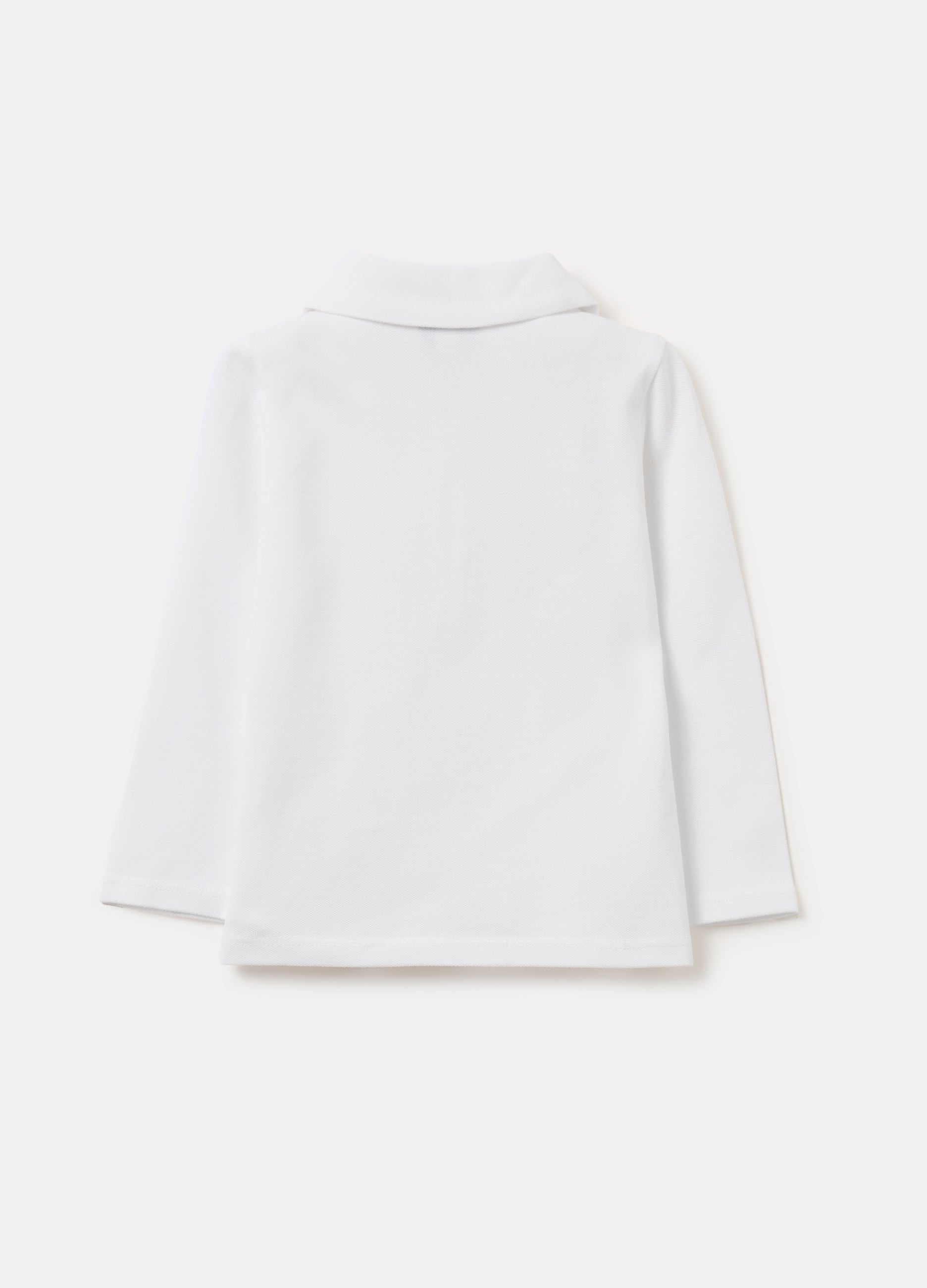 Long-Sleeved Polo Shirt In Organic Cotton