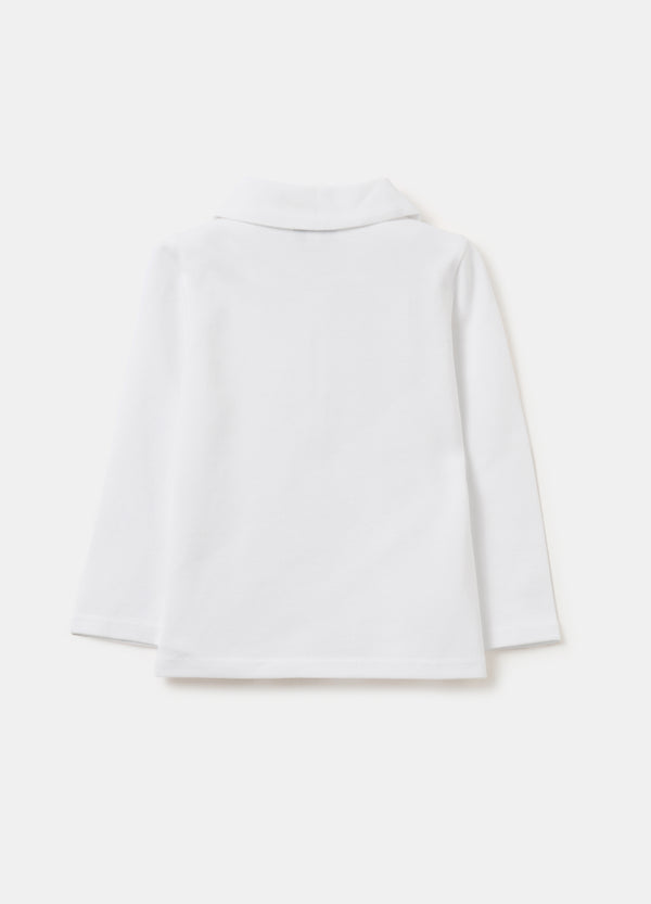 Ovs Long-Sleeved Polo Shirt In Organic Cotton
