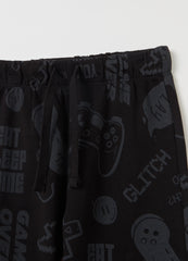 Fleece Joggers With Drawstring And Print