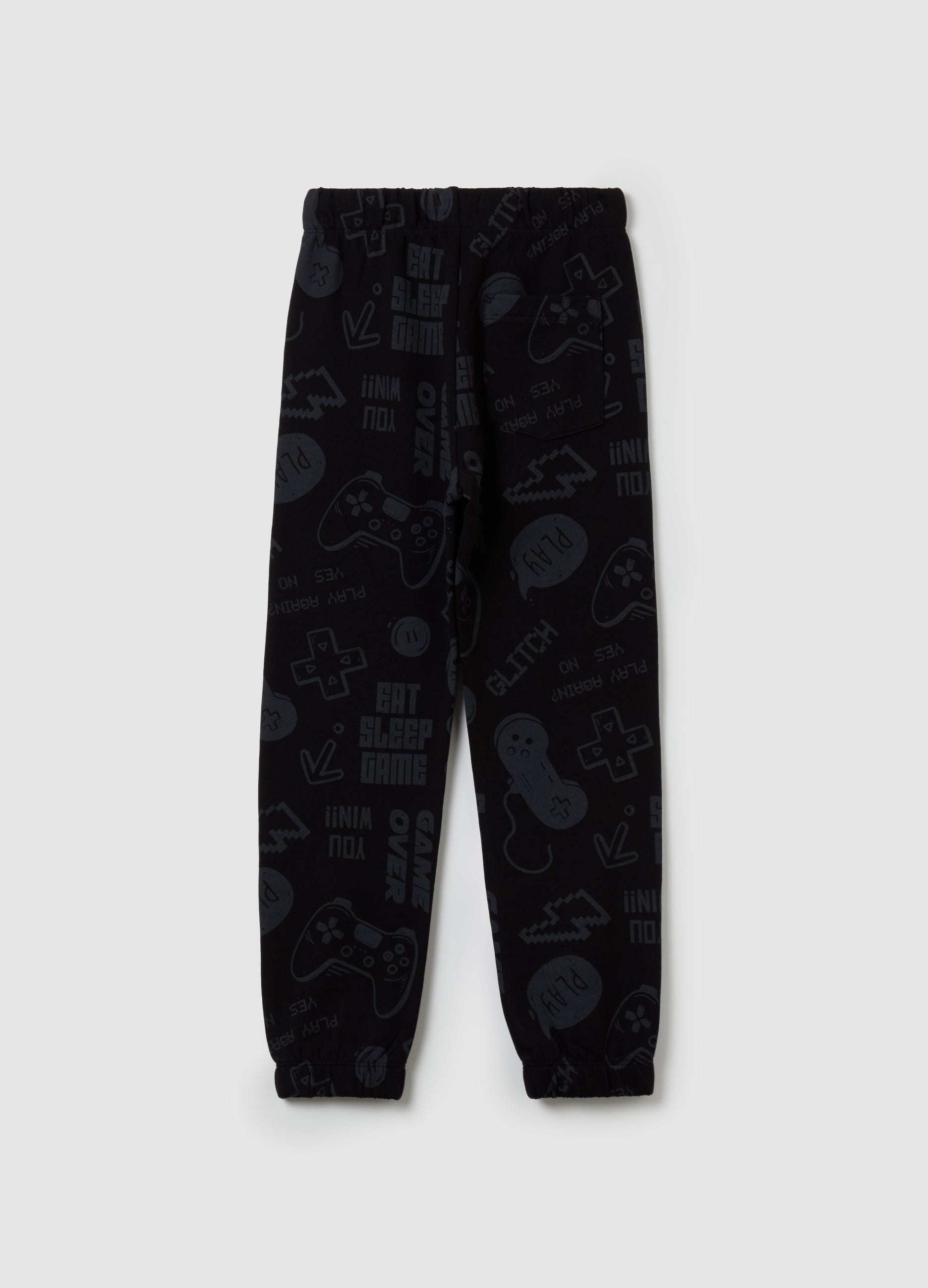 Fleece Joggers With Drawstring And Print