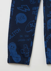 Ovs Fleece Joggers With Drawstring And Print