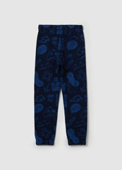 Ovs Fleece Joggers With Drawstring And Print