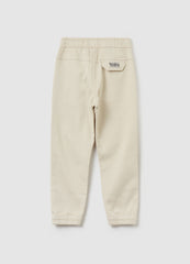 Stretch Cotton Joggers With Drawstring