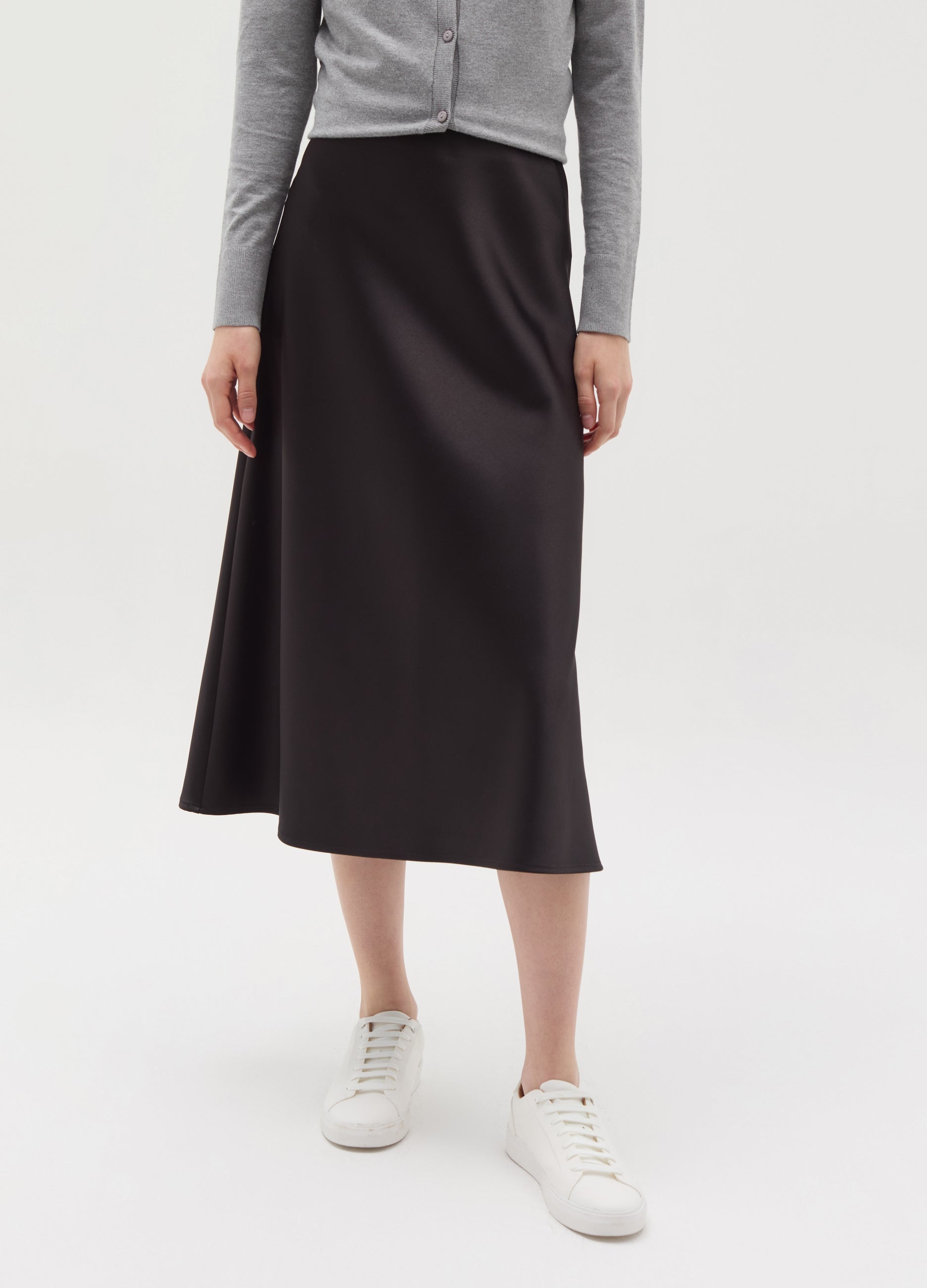 Midi Skirt In Satin
